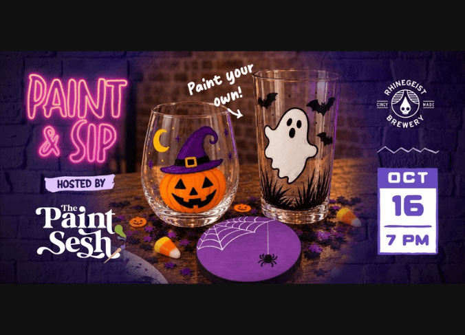 DIY Spooky Halloween Glasses at Rhinegeist Brewery