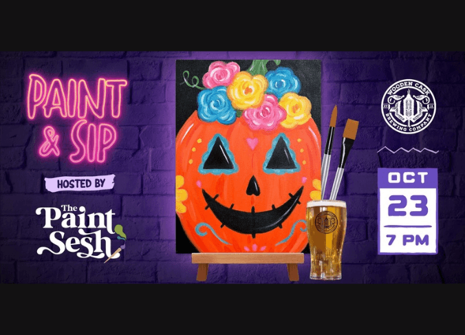 'Night of the Pumpkin' Paint and Sip at Wooden Cask