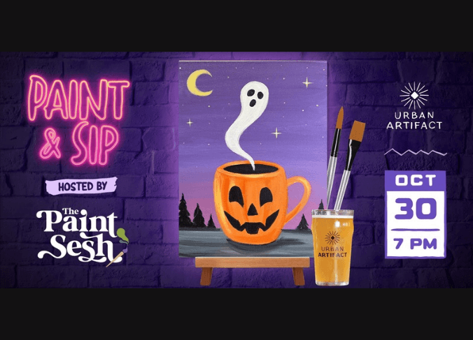 'Ghost Roast' Paint and Sip at Urban Artifact